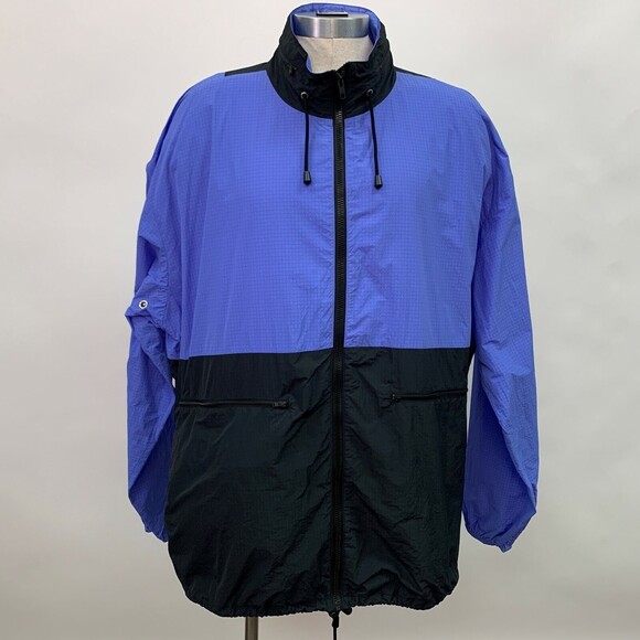 Maison Marigela Hooded Oversized Parka Jacket Size 48 XXL 10 12 Purple Black NWT - Picture 1 of 12